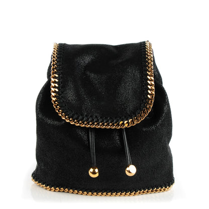 Stella McCartney Shaggy Deer Mini Falabella Backpack Black 1 of 9