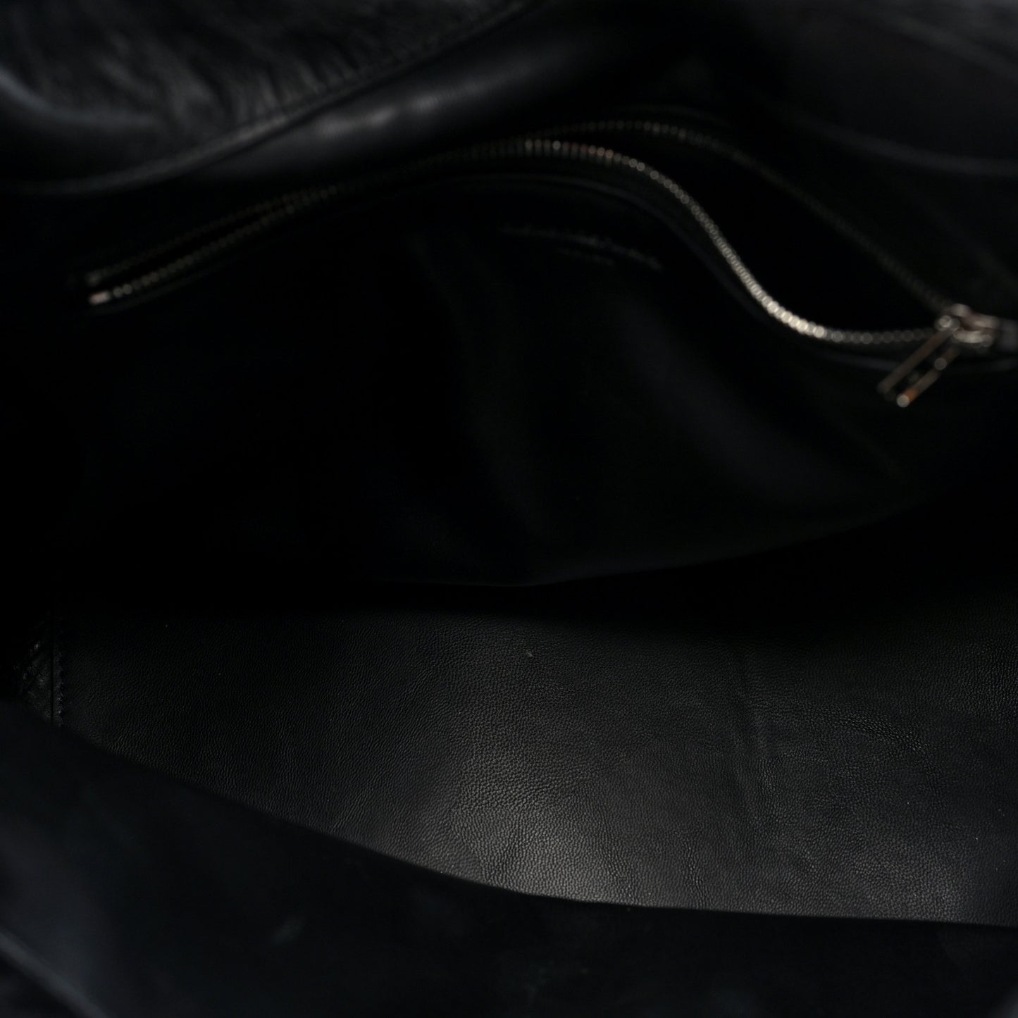 Crackle Patent Calfskin Medium Dome Slouchy Hobo Black