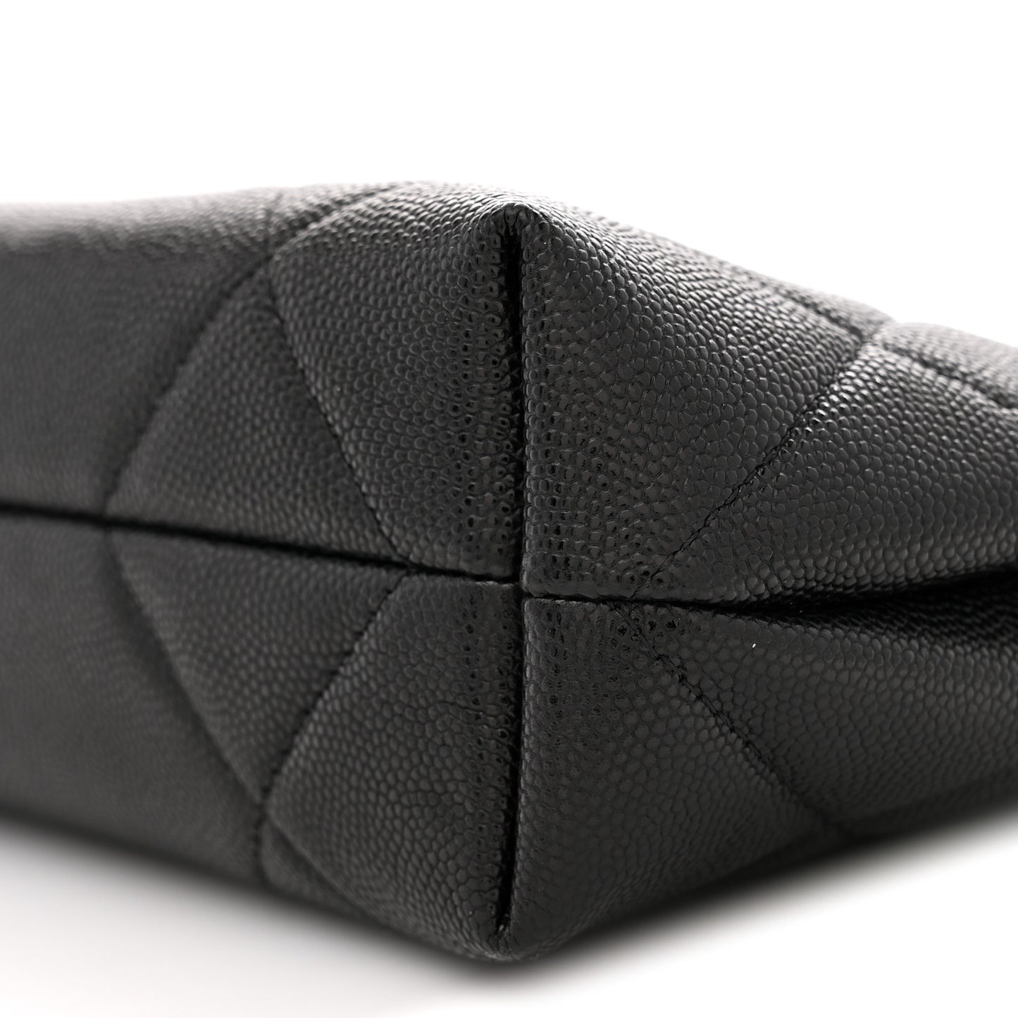 Caviar Quilted A Real Catch Clutch Black