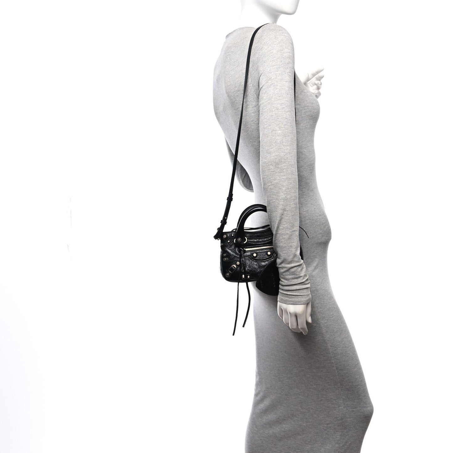 Agneau Arena Neo Cagole Mini Handbag Black