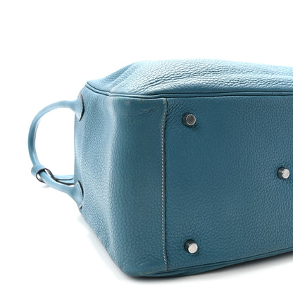 Hermes Taurillon Clemence Lindy 34 Bleu Jean 9 of 10