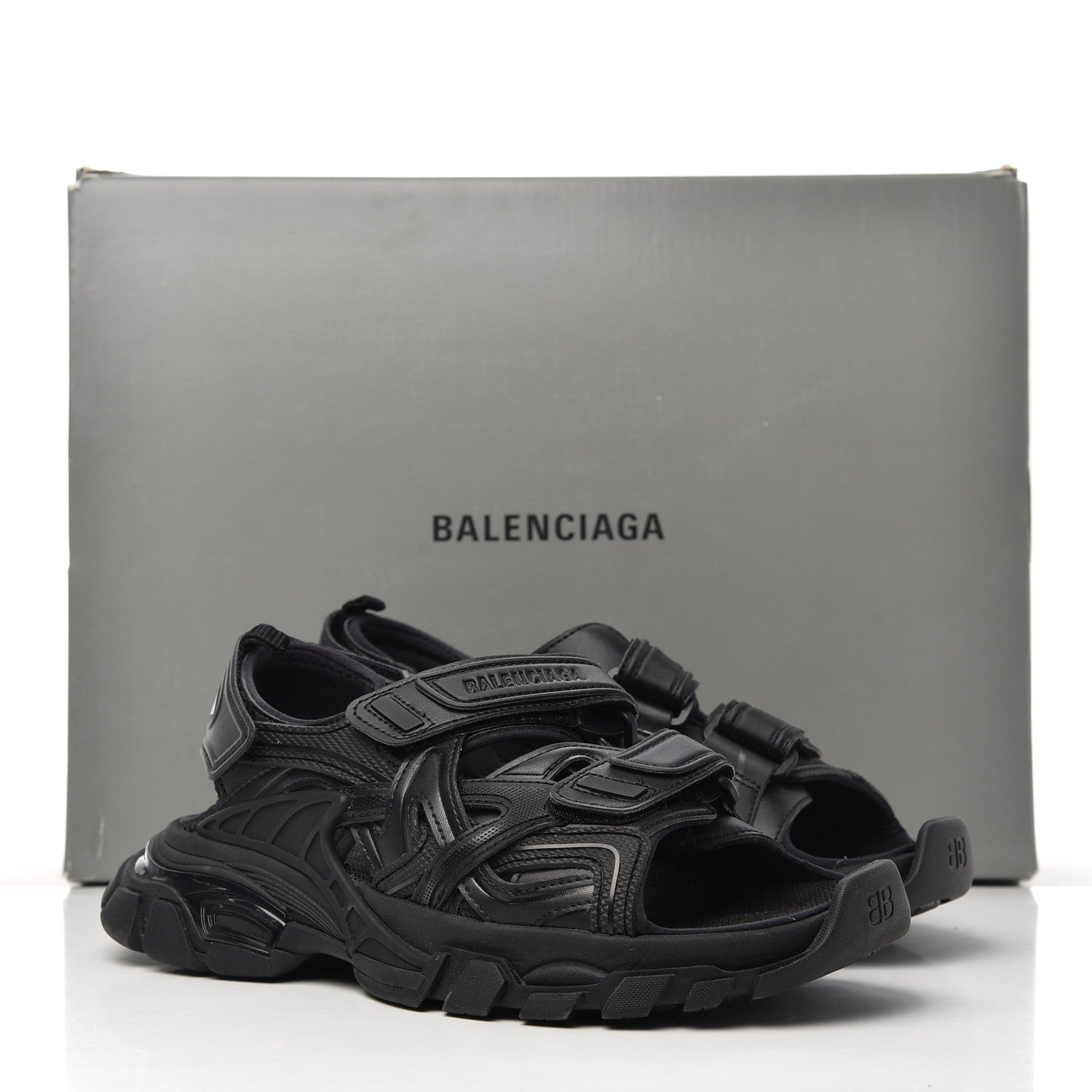 Balenciaga Neoprene Rubber Womens Track Sandals 38 Black 12 of 12