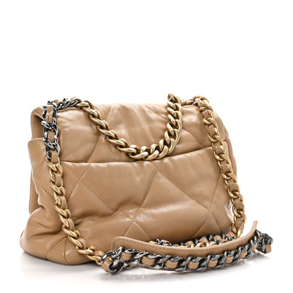 Chanel Lambskin Quilted Medium Chanel 19 Flap Dark Beige 3 of 11