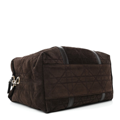 Christian Dior Suede Calfskin Cannage Boston Brown 3 of 4