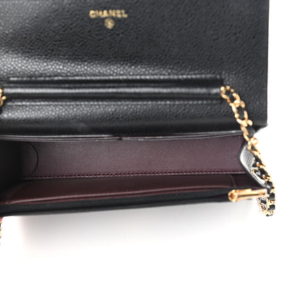 Chanel Caviar Quilted Wallet On Chain WOC Black 5 of 12