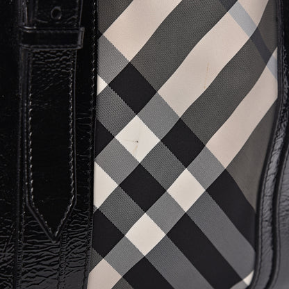 Burberry Nylon Beat Check Victoria Tote Black 9 of 14