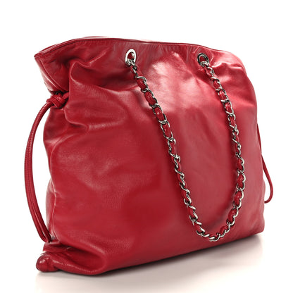 Chanel Lambskin Disc Bonbons Tote Red 3 of 8