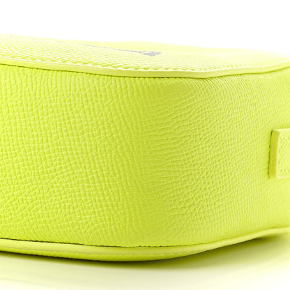 Balenciaga Signature Grained Calfskin Logo XS Ville Camera Bag Acid Green Black 8 of 10