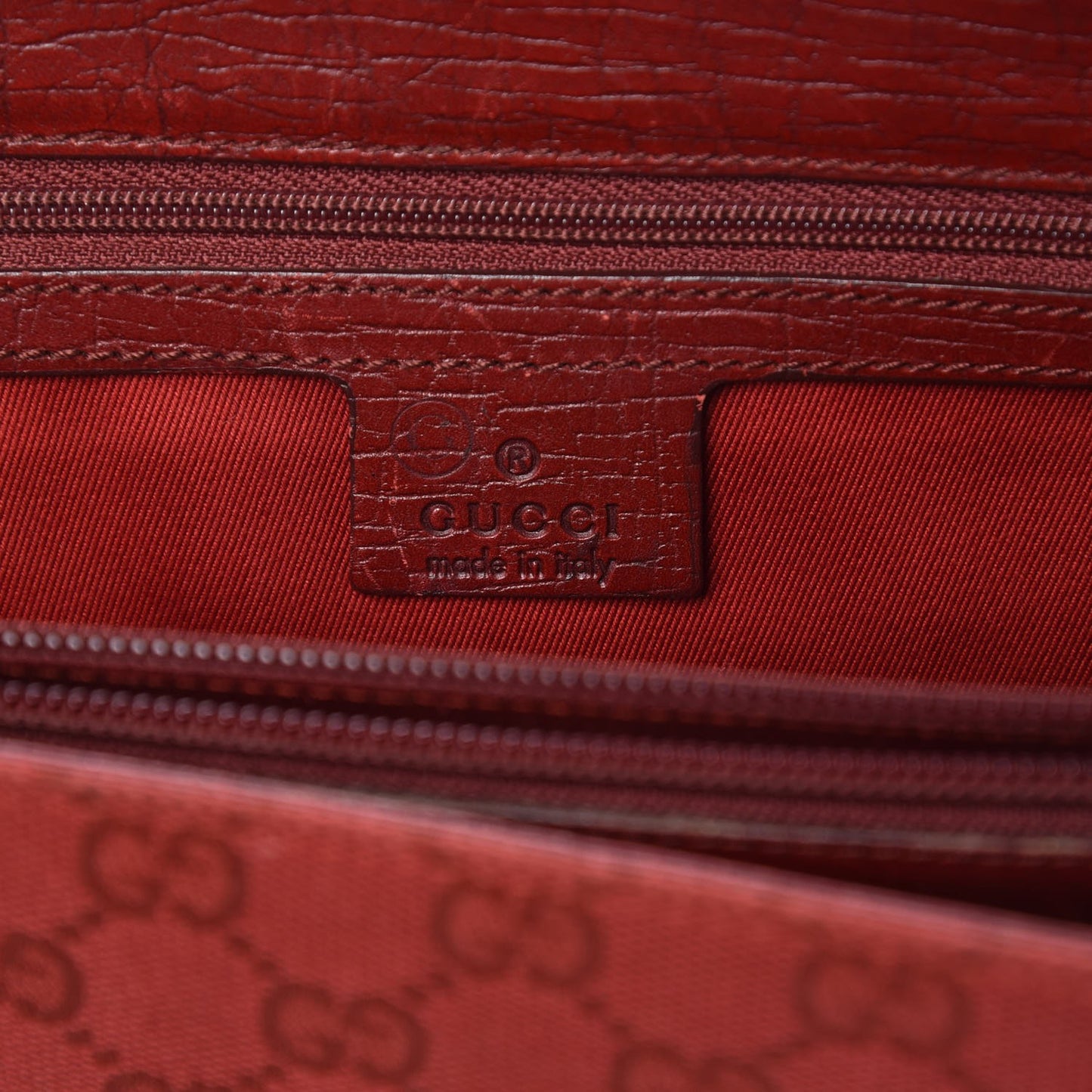 Monogram Small Bamboo Tote Red
