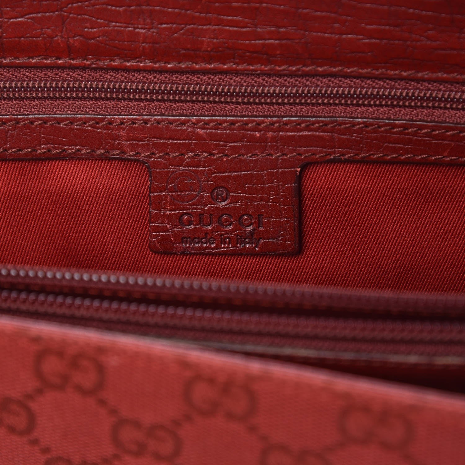 Gucci Monogram Small Bamboo Tote Red 7 of 17
