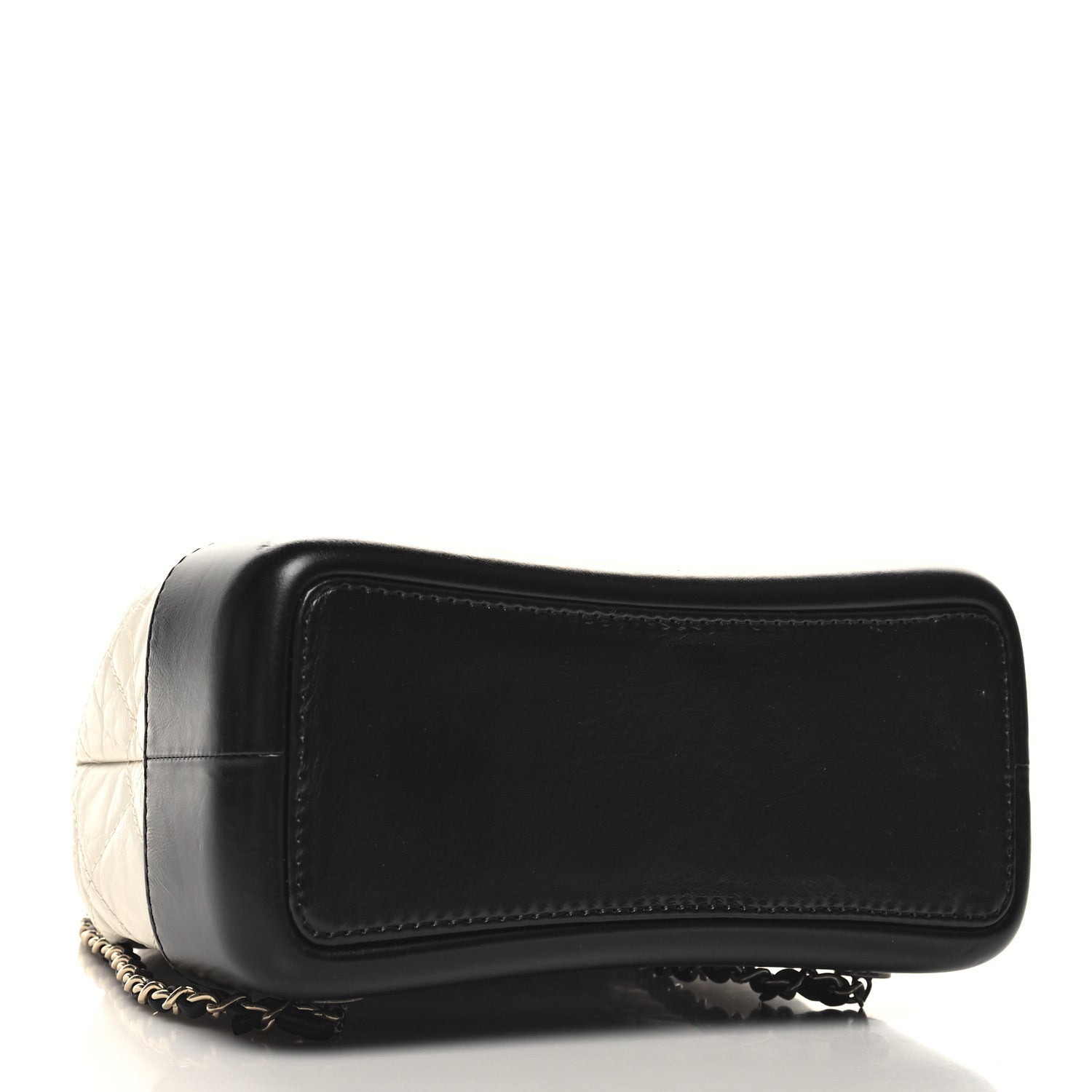 Chanel Aged Calfskin Quilted Small Gabrielle Backpack Black White 4 of 10