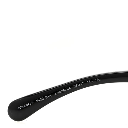 Chanel Acetate Strass Square Sunglasses 5422-B-A Black White 5 of 7
