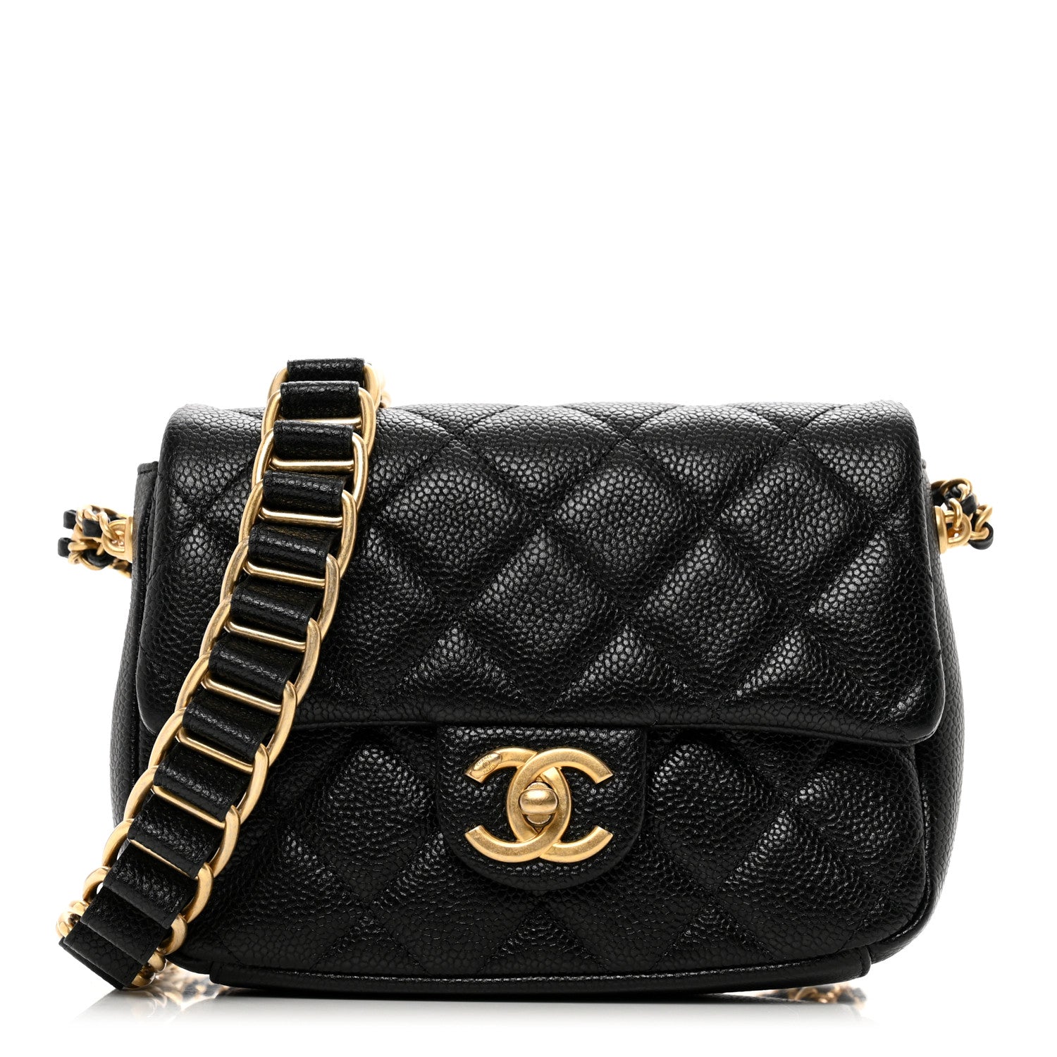 Chanel Caviar Quilted Mini Chain Soul Flap Black 1 of 10