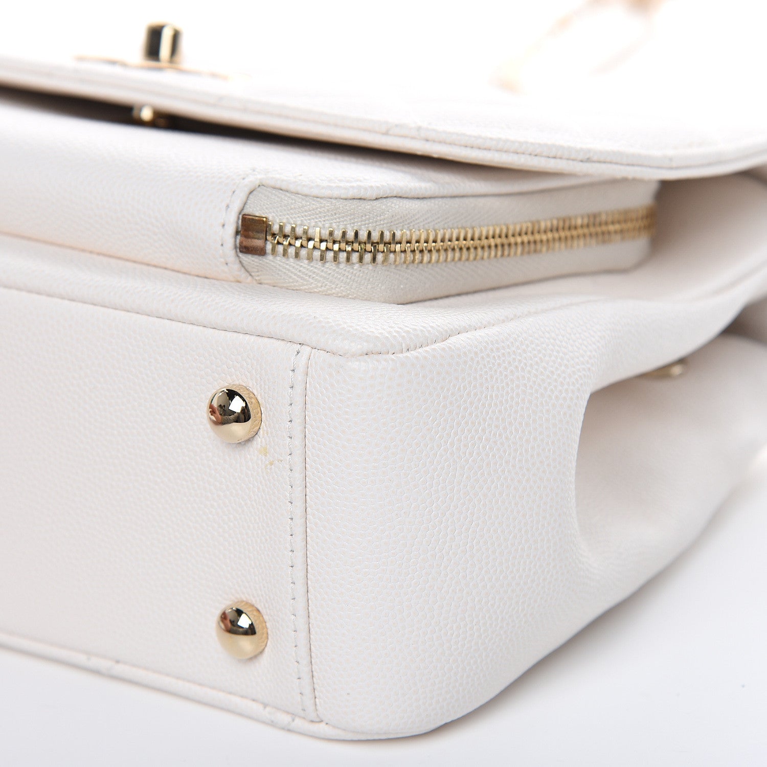 Chanel Caviar Quilted Medium Business Affinity Flap White 10 of 17