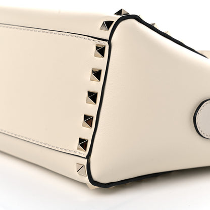 Valentino Garavani Vitello Mini Rockstud Double Handle Tote Ivory 8 of 12