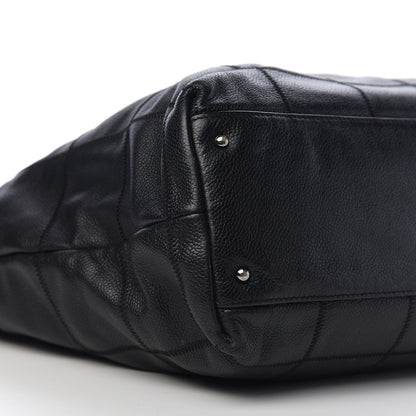 Chanel Caviar Square Stitched Tote Black 8 of 9