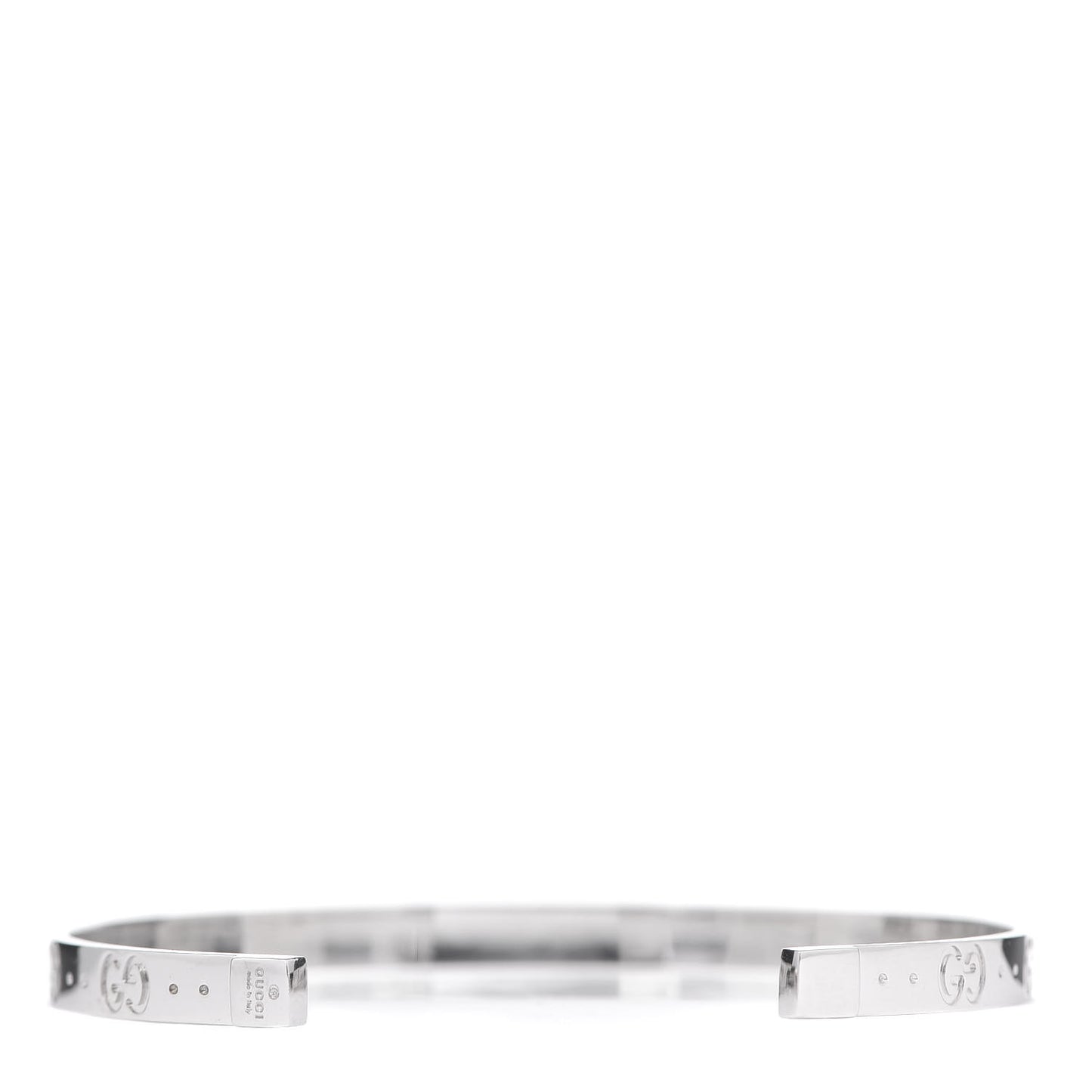 18K White Gold Icon Cuff Bracelet