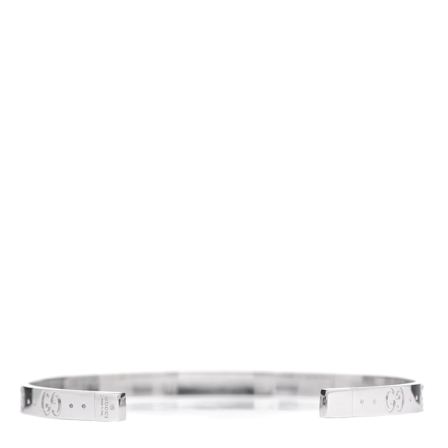 Gucci 18K White Gold Icon Cuff Bracelet 3 of 7