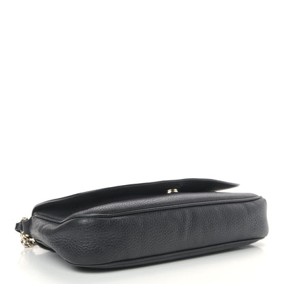Gucci Pebbled Calfskin Medium Soho Flap Crossbody Black 4 of 21