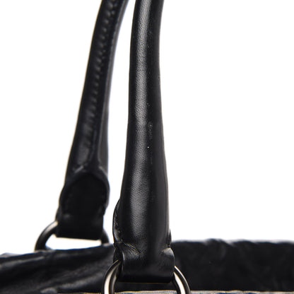 Prada Nappa Antique Shoulder Bag Black 10 of 12