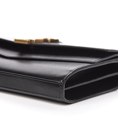 Saint Laurent Smooth Calfskin Monogram Sulpice Chain Wallet Black 9 of 10