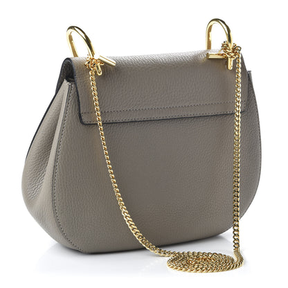 Chloe Grained Lambskin Drew Shoulder Bag Motty Grey 3 of 9