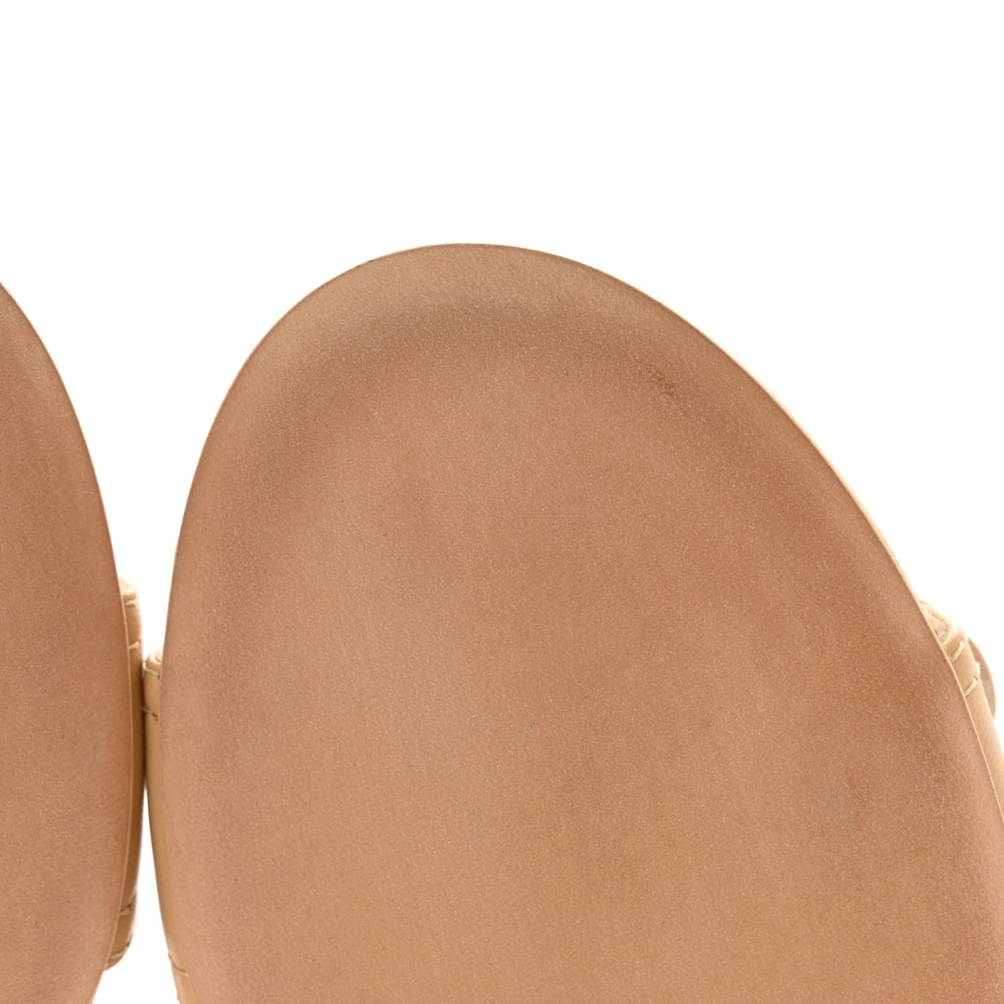 Goatskin CC Turnlock Sandals 37.5 Beige