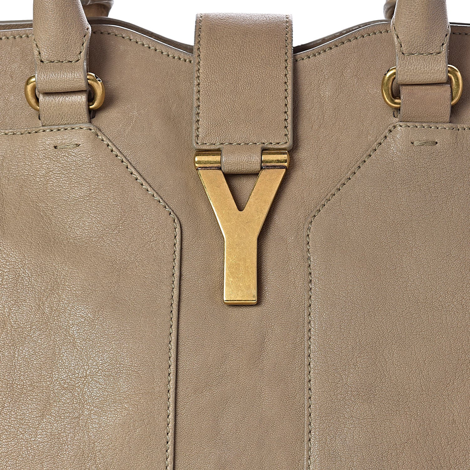 Saint Laurent Sheepskin Large Cabas ChYc Beige 10 of 19