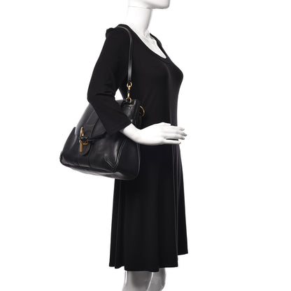 Chloe Grained Lambskin Calfskin Medium Lexa Shoulder Bag Black 3 of 14
