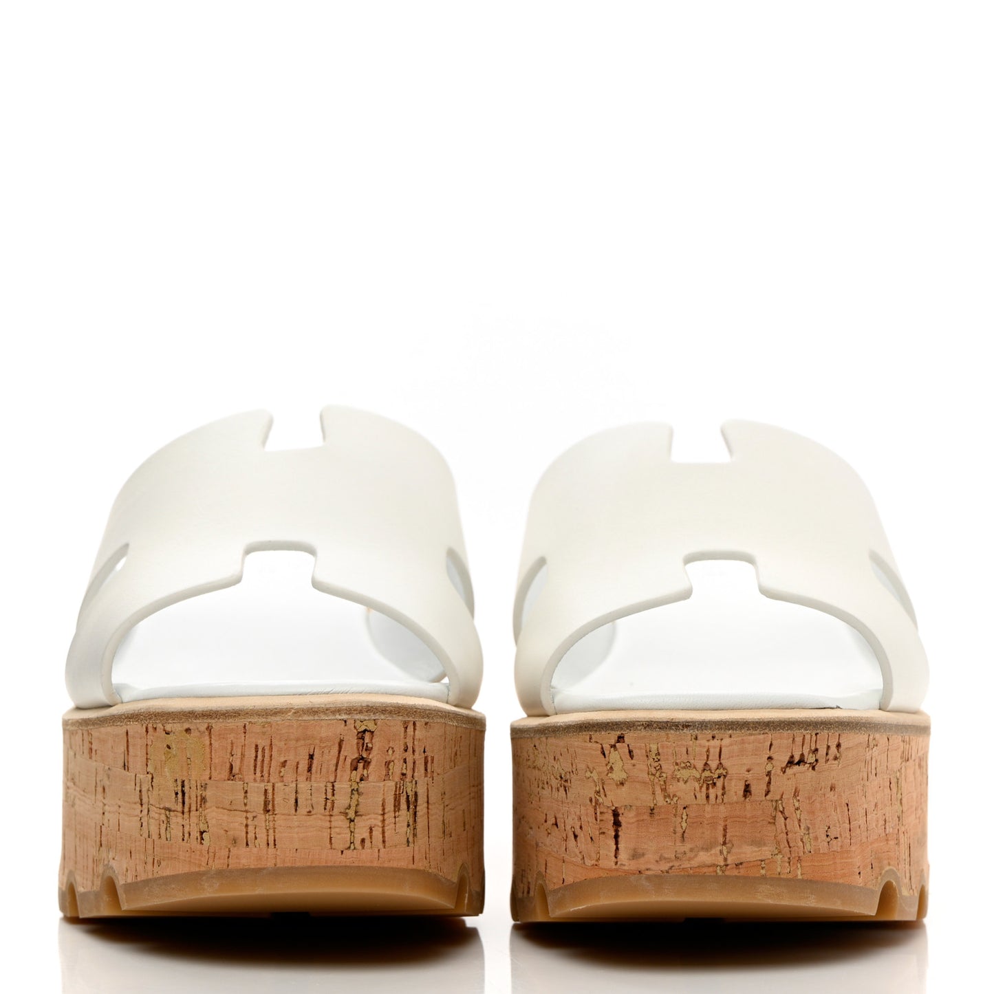 Calfskin Cork Eze 30 Sandals 38 White