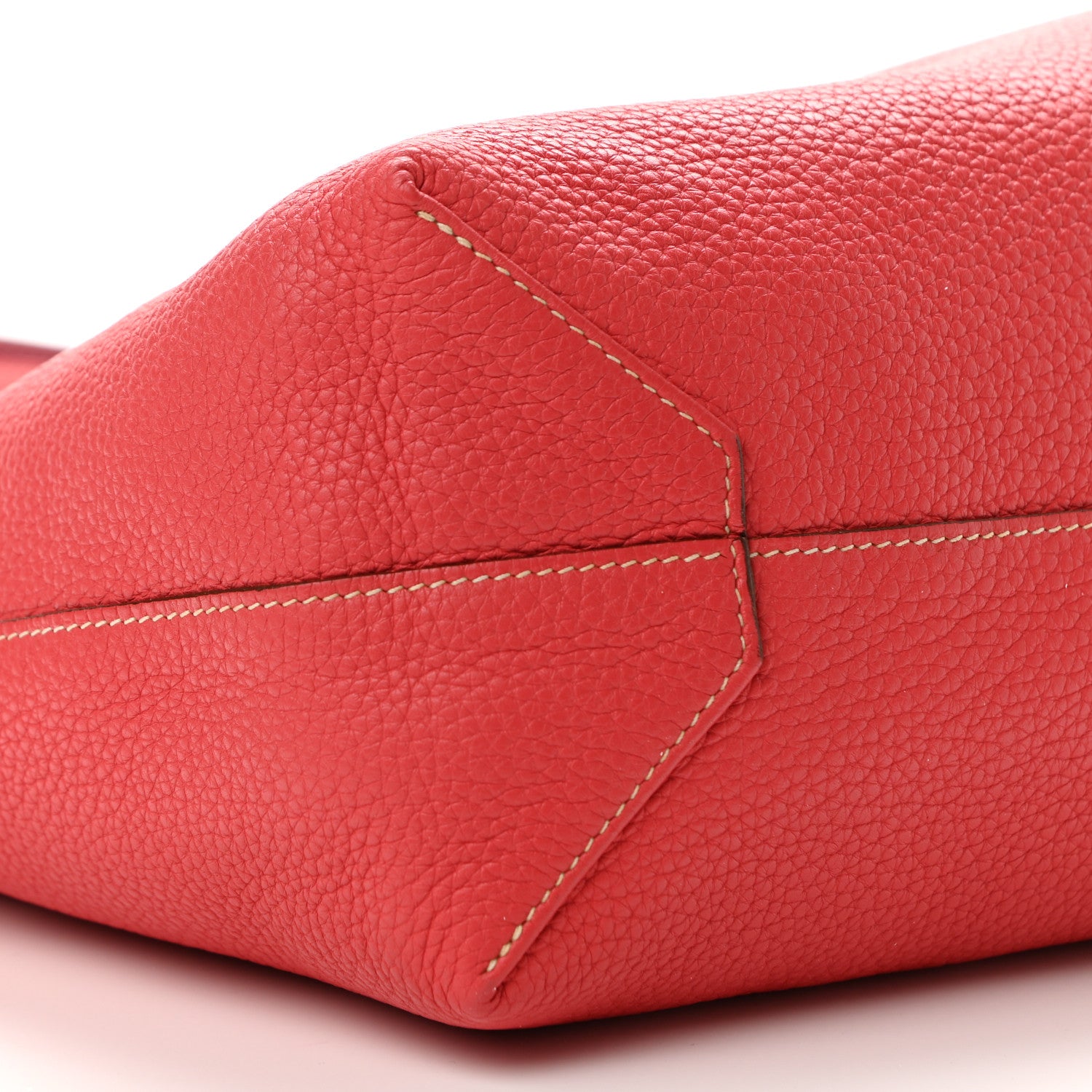 Hermes Taurillon Clemence Double Sens 36 Reversible Tote Rubis Bougainvillea 7 of 16