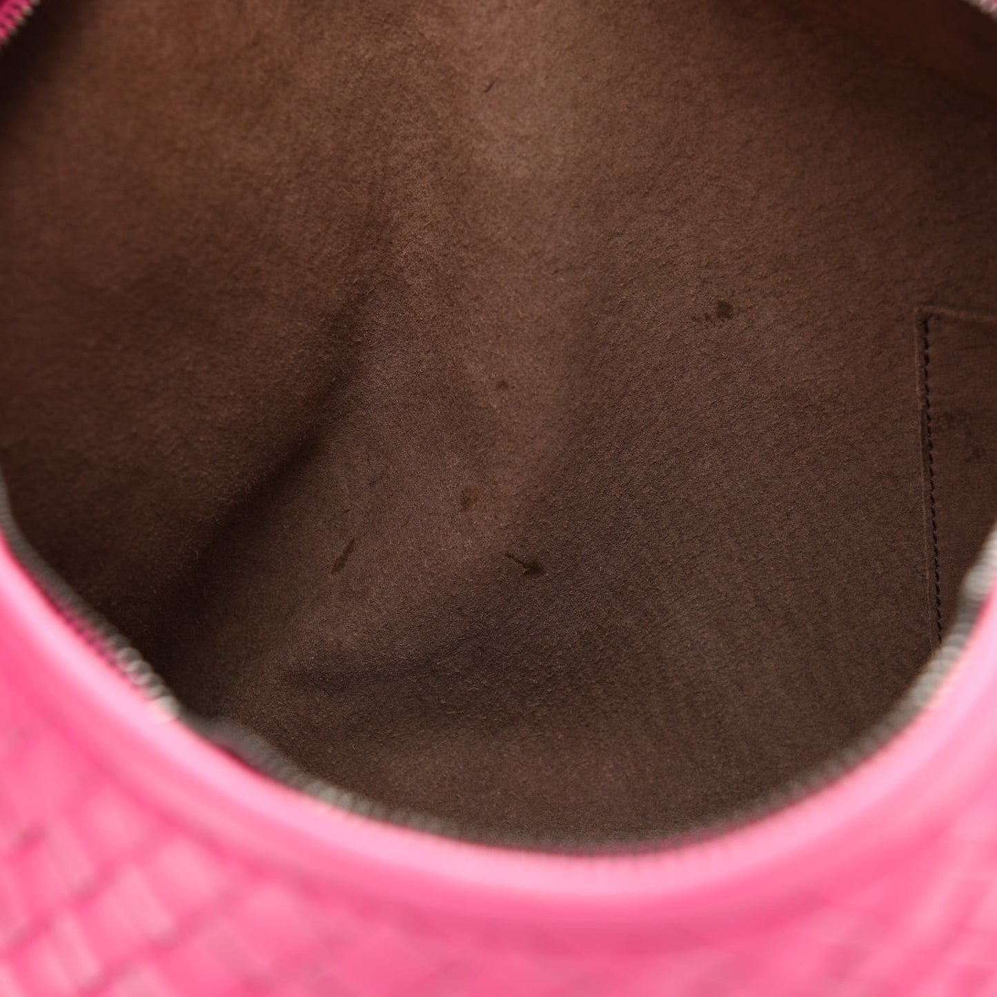 Nappa Intrecciato Large Veneta Hobo Rosa Shock