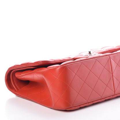 Chanel Lambskin Quilted Jumbo Double Flap Red 9 of 14