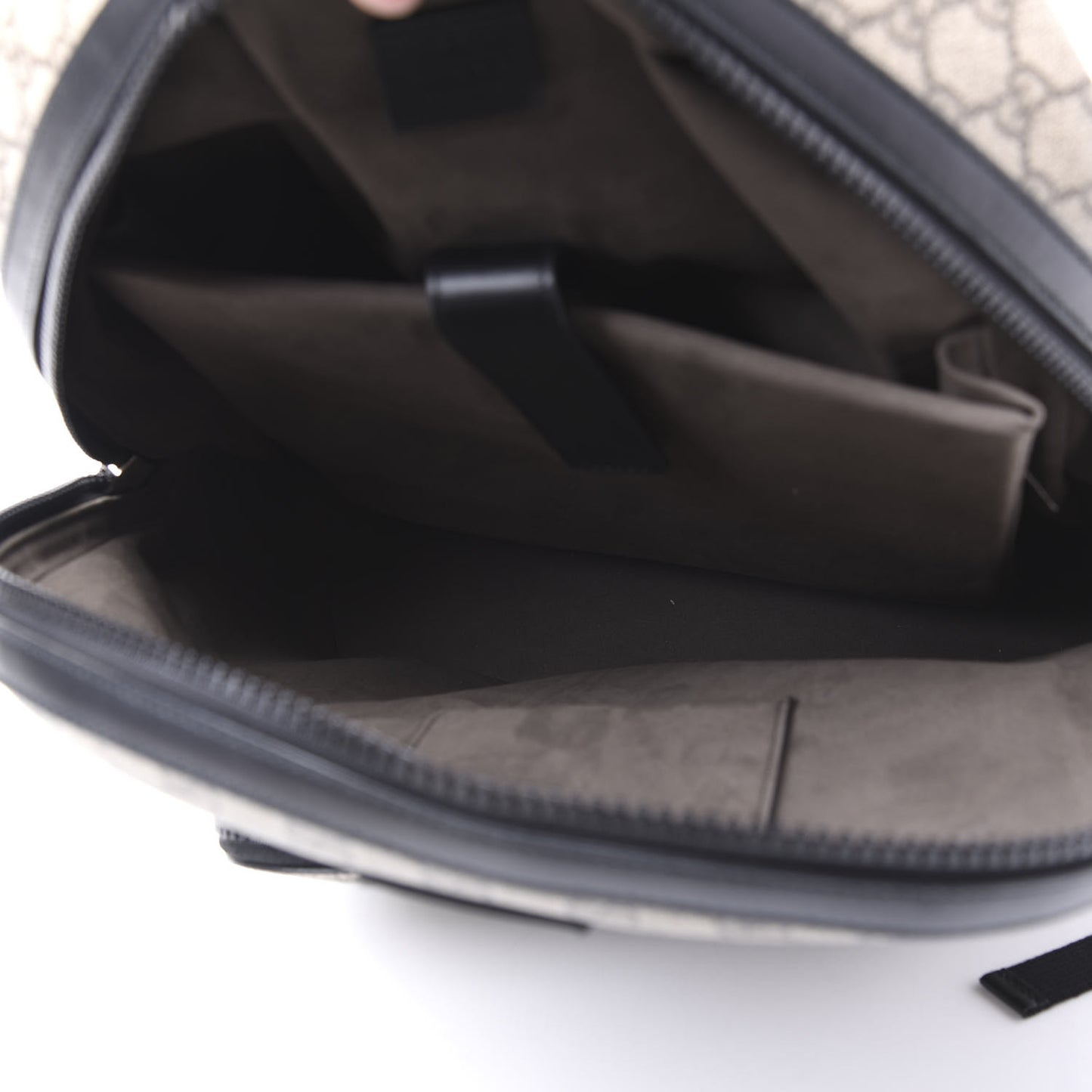 GG Supreme Monogram Medium Backpack Black
