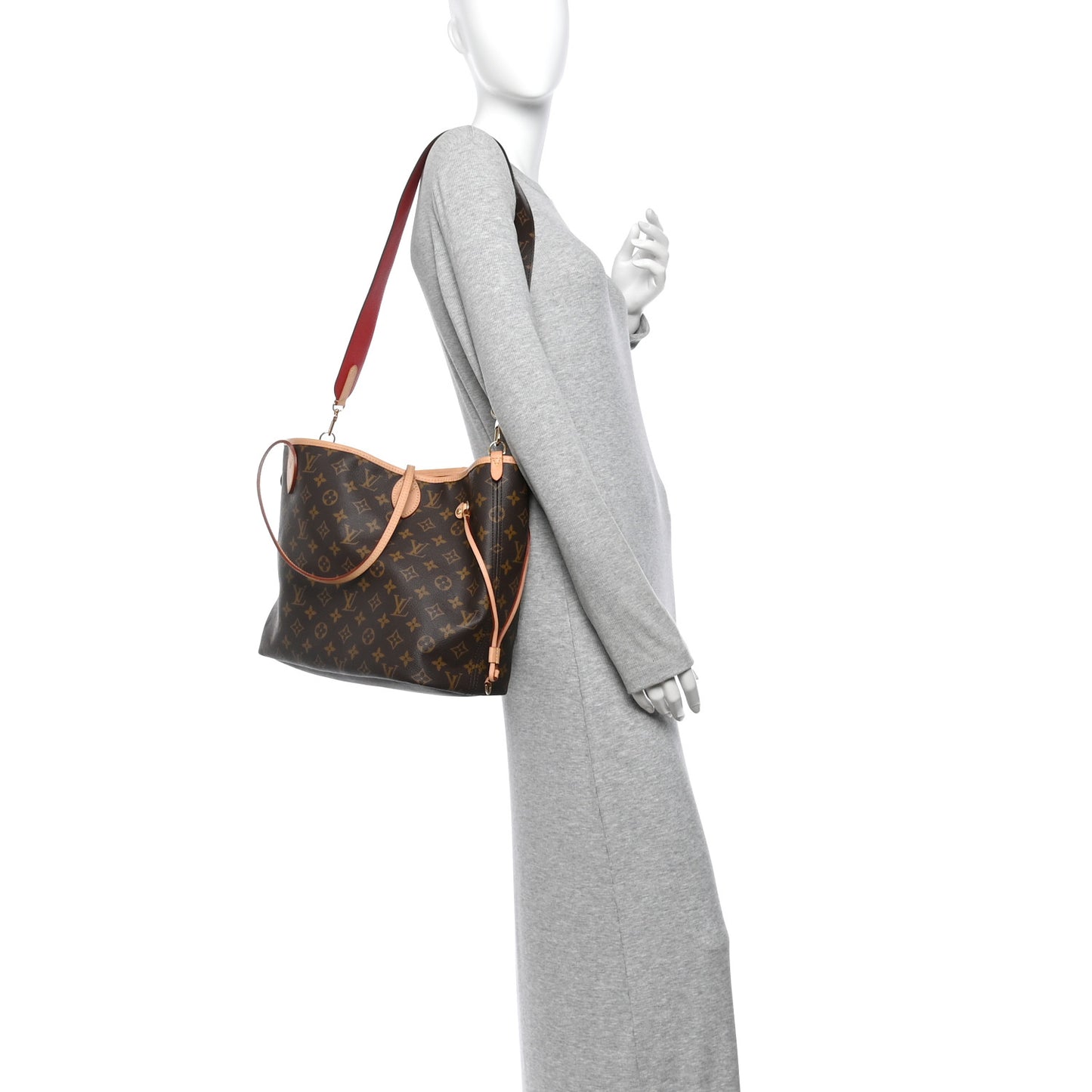 Monogram Inside Out Neverfull Bandouliere MM Rouge Sari