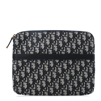 Christian Dior Oblique Pouch Clutch Blue 1 of 5