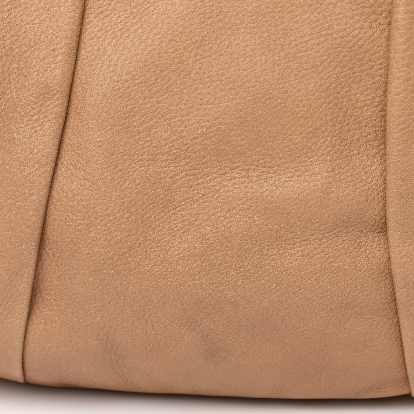 Deerskin Tamponato Pleated Tote Sughero