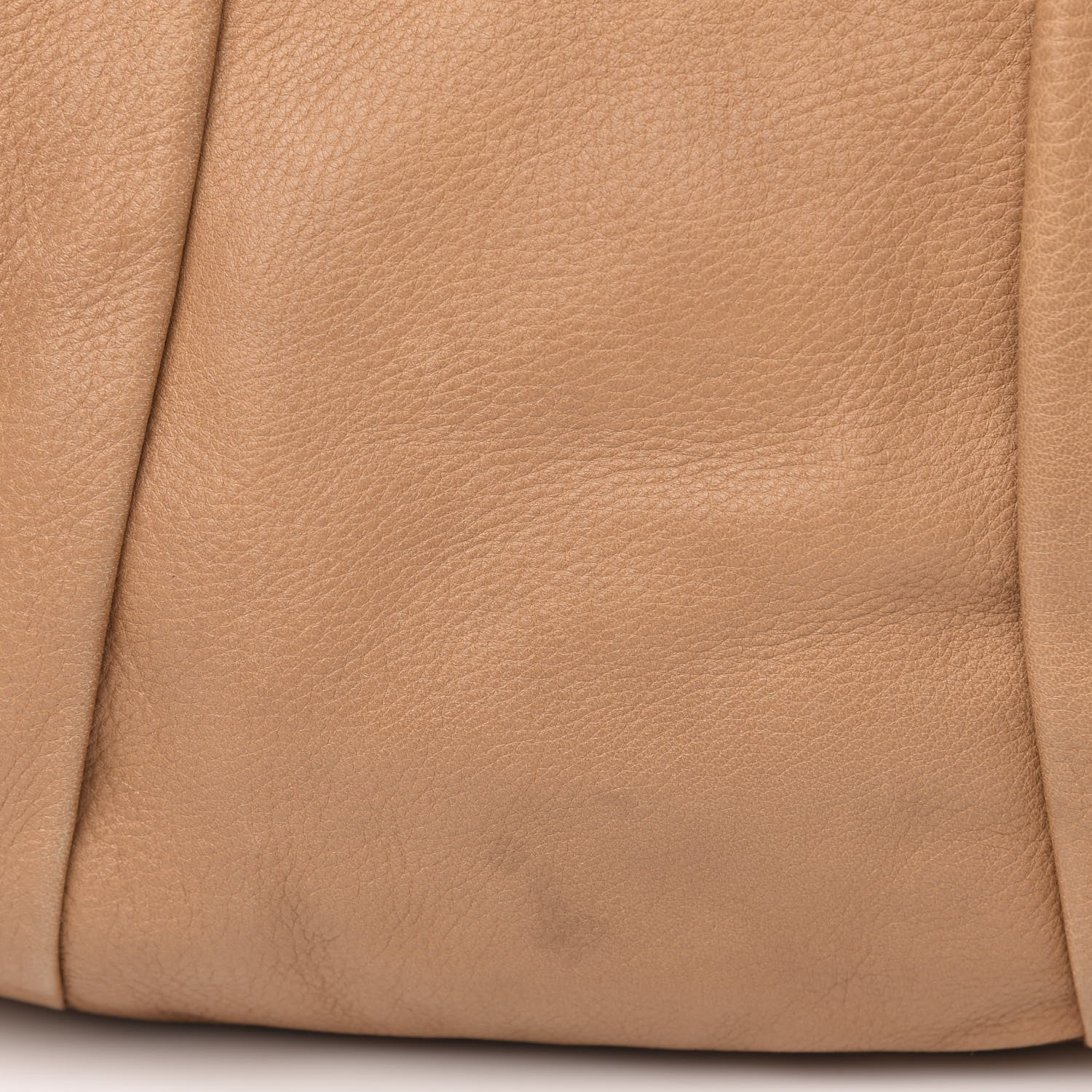 Prada Deerskin Tamponato Pleated Tote Sughero 17 of 17