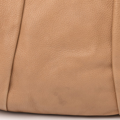 Prada Deerskin Tamponato Pleated Tote Sughero 17 of 17