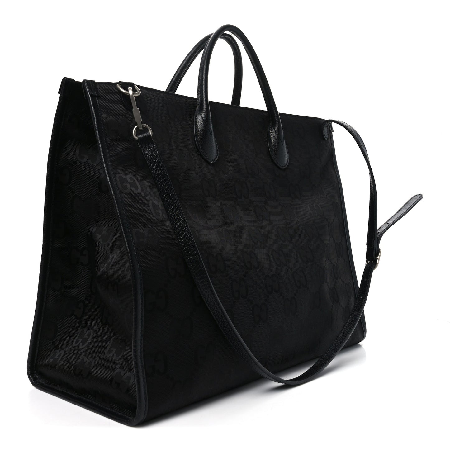 Econyl Nylon Monogram Large Off The Grid Tote Bag Black