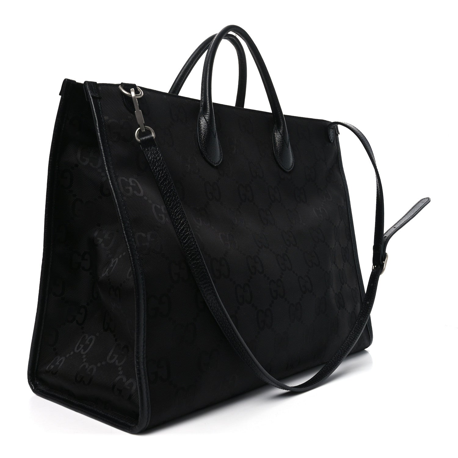 Gucci Econyl Nylon Monogram Large Off The Grid Tote Bag Black 3 of 11