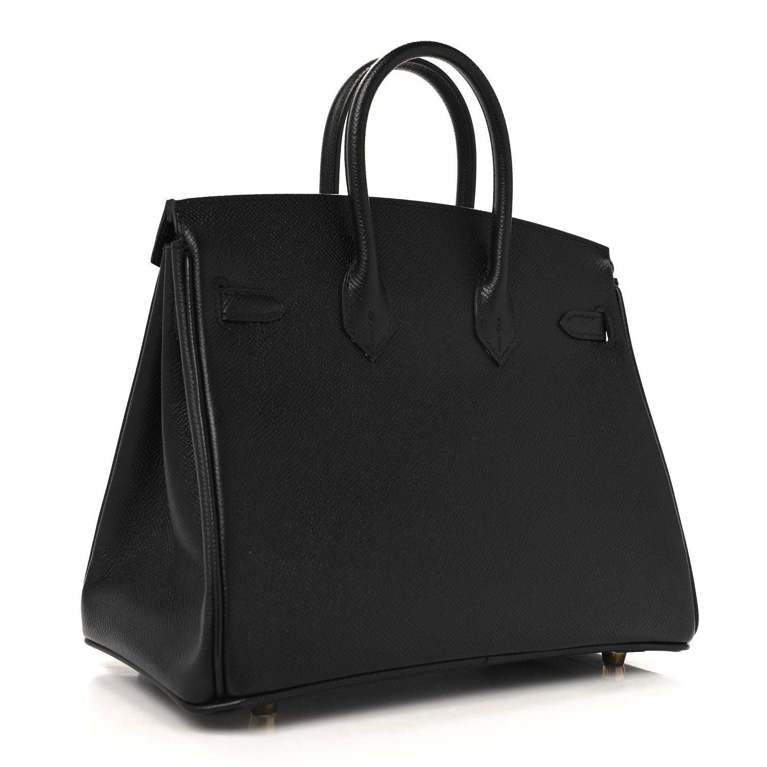 Hermes Epsom Horseshoe Birkin 25 Black Raisin 2 of 14