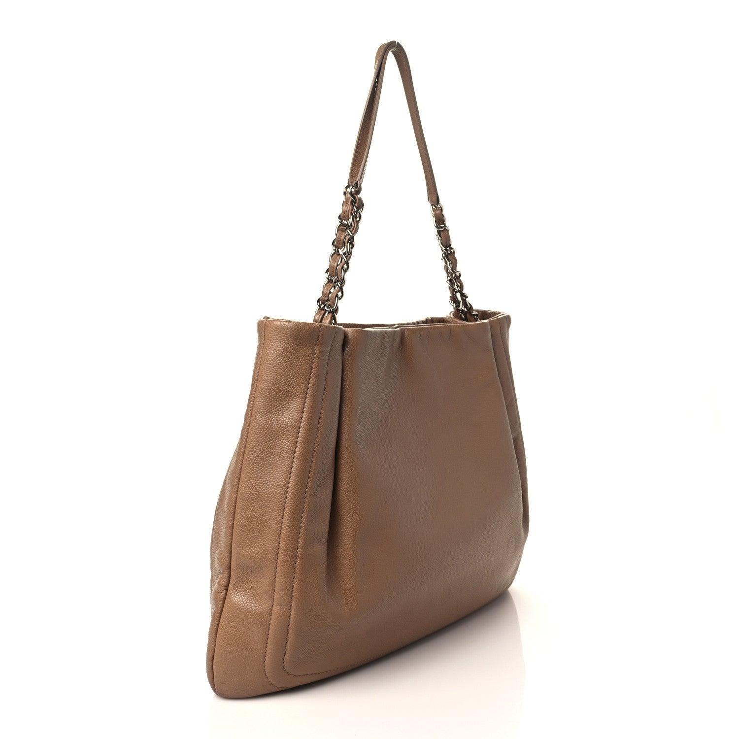 Chanel Caviar CC Timeless Shoulder Bag Dark Beige 2 of 7
