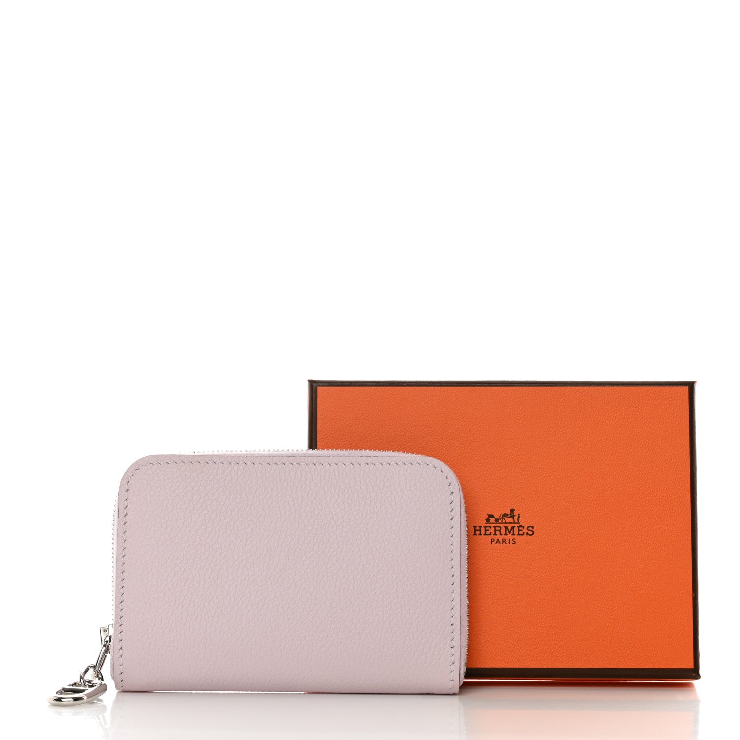 Hermes Evercolor Zipengo Chain D'Ancre Compact Cardholder Mauve Pale 8 of 8