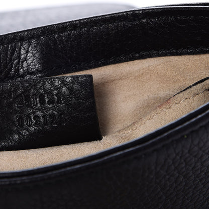 Gucci Pebbled Calfskin Small 1973 Chain Shoulder Bag Black 7 of 7
