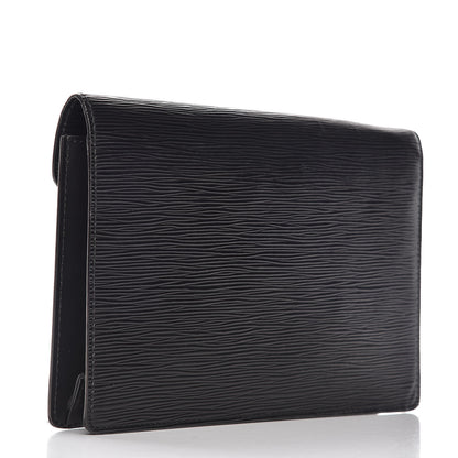 Louis Vuitton Epi Pochette Sellier Dragonne Clutch Black 3 of 10
