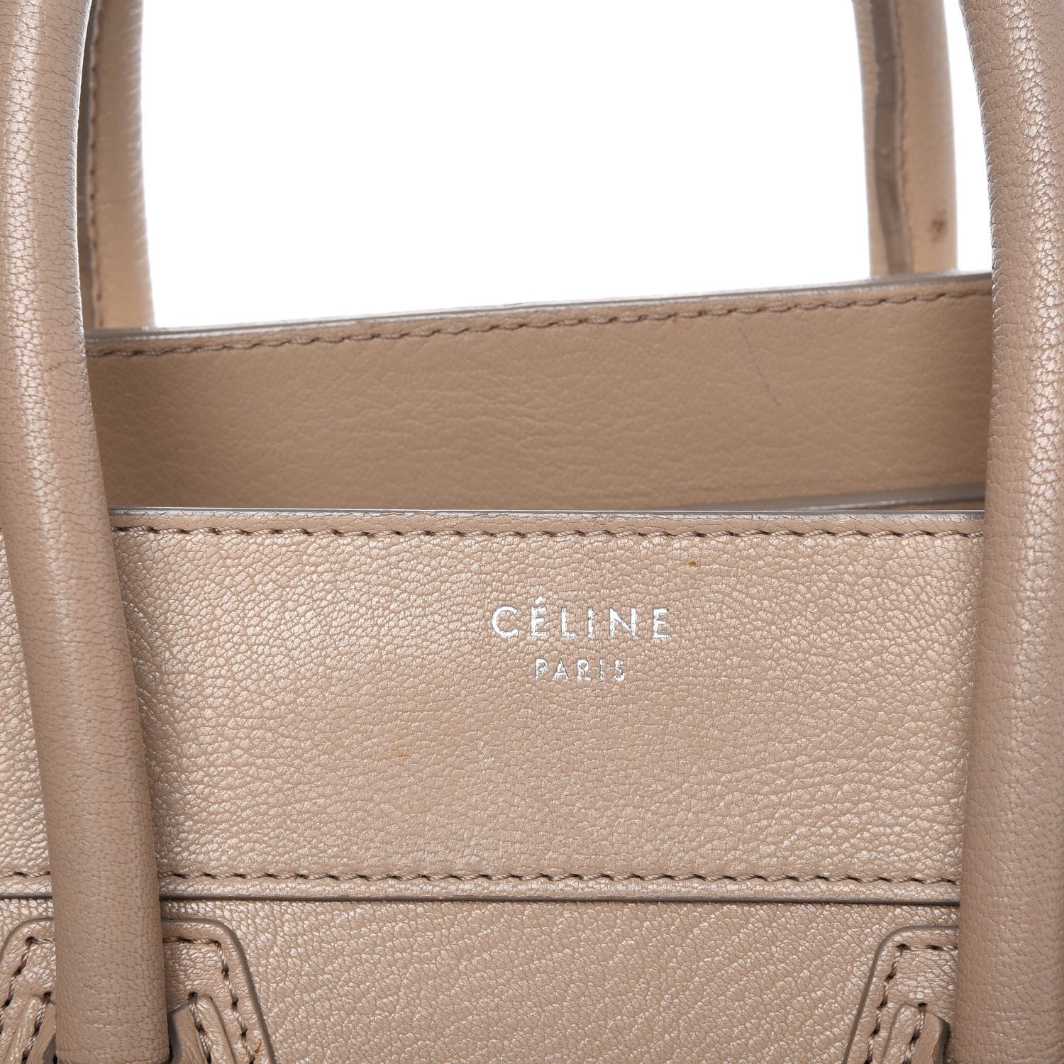 Celine Goatskin Mini Luggage Sand 5 of 15
