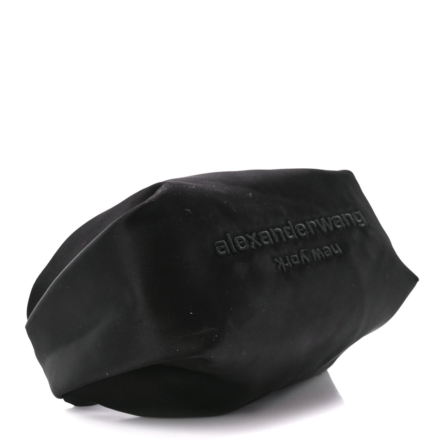 Satin Mini Scrunchie Bag Black