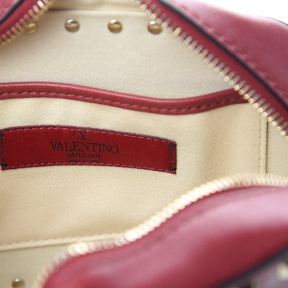 Valentino Garavani Calfskin Rockstud Camera Crossbody Bag Rubino 6 of 10