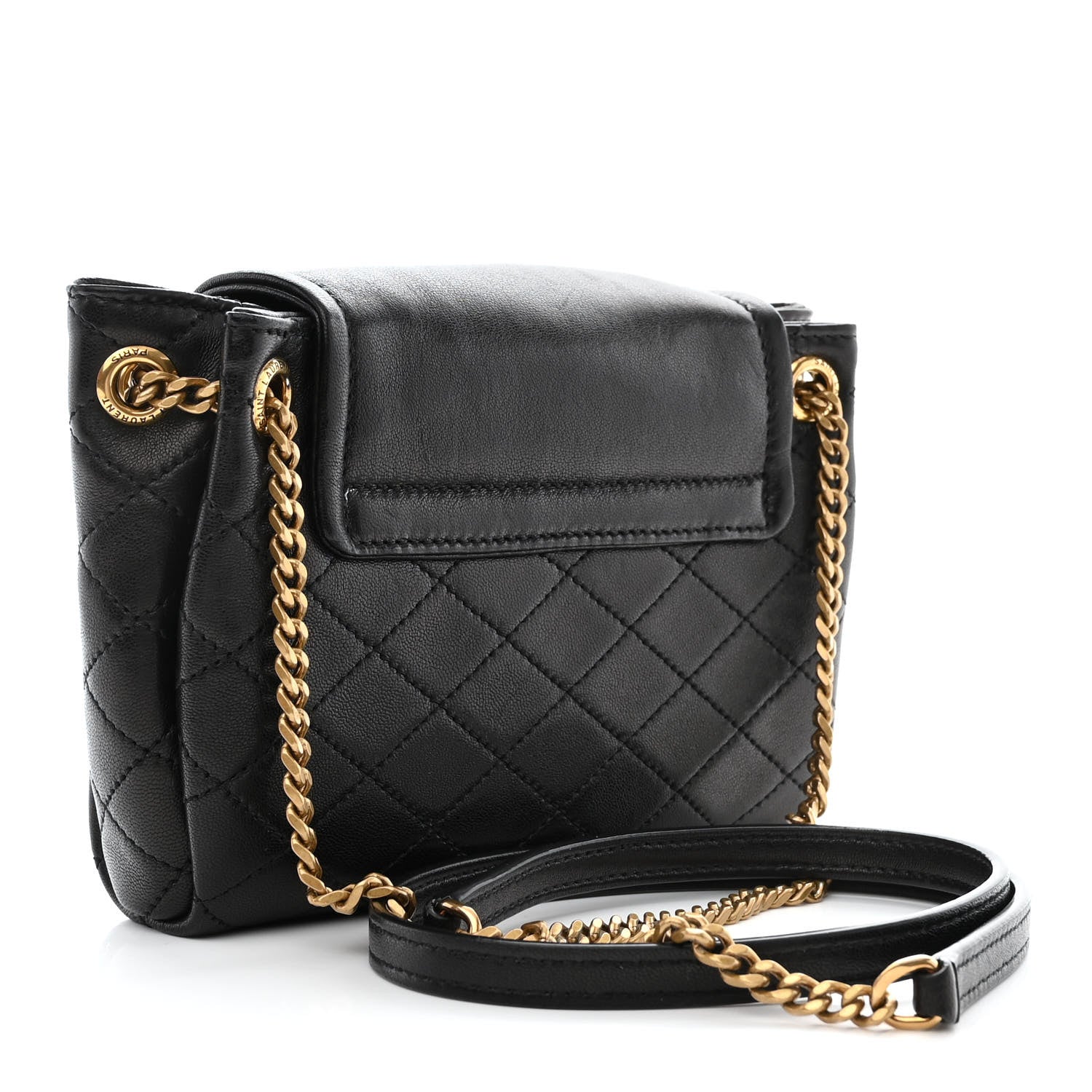 Saint Laurent Lambskin Quilted Monogram Mini Nolita Black 3 of 10